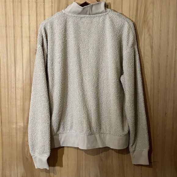 Natural Reflections Fleece Sherpa 1/4 Zip Pullover Women’s Size XL Oatmeal - Picture 2 of 4